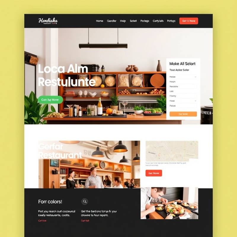 Website redesign for a local restaurant