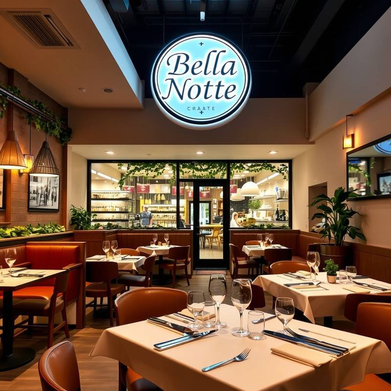 Website redesign for 'Bella Notte', a local Italian restaurant, highlighting improved aesthetics and enhanced online ordering system.
